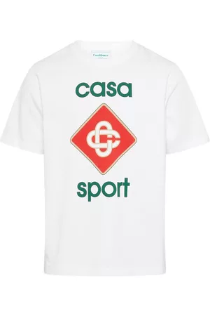 Casablanca Men Sports T-Shirts - Casa sport screen printed t-shirt