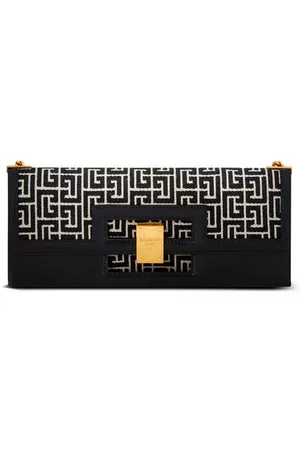 Balmain Women Clutches - Oversized bi-color jaquard 1945 Heritage clutch