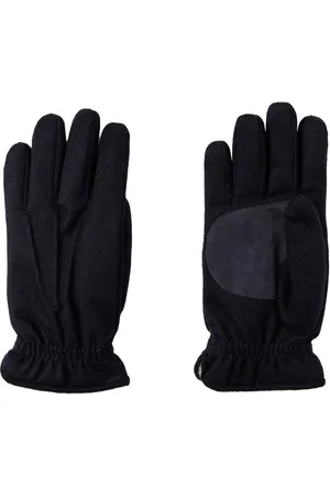 Buy AGNELLE Chloe Woven Leather Gloves - Black At 50% Off