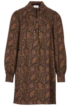 Céline Rhinestone collar shirt dress