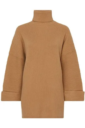 Gianna Rib Knit Wool Turtleneck Sweater