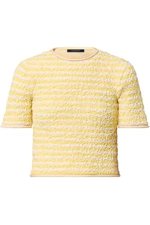 LOUIS VUITTON Crinkle Knit Striped Top