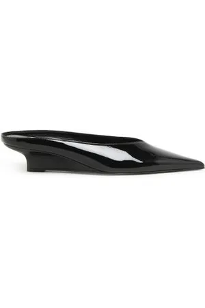 Totême Sharp patent-leather wedge mules