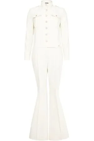 Tom Ford Stretch cotton tricotine stand collar safari jumpsuit