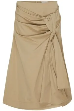 Bottega Veneta Compact cotton skirt with knot detail