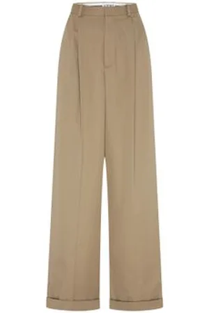 Loewe Pleated cotton and silk pants