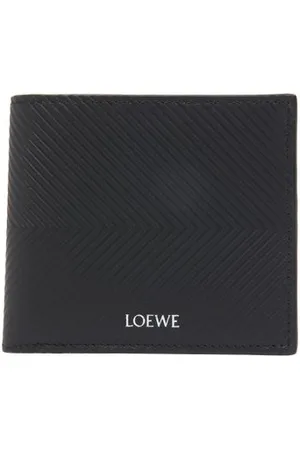 Loewe Two-compartment wallet in supple grained calf leather.
