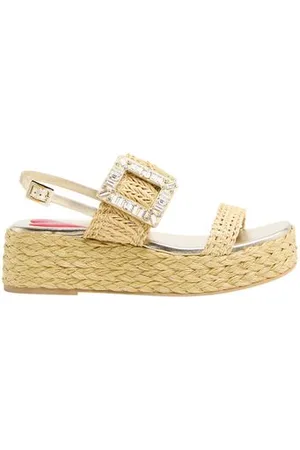 Roger Vivier Summer strass rafia sandals