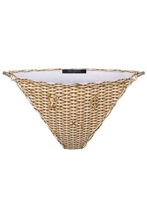 LOUIS VUITTON Monogram Raffia Bikini Bottoms