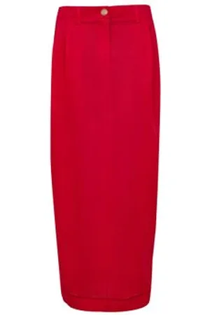 Khaite Lucian silk long skirt