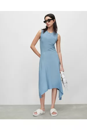 AllSaints Women Asymmetrical Dresses - Gia Asymmetrical Midi Dress