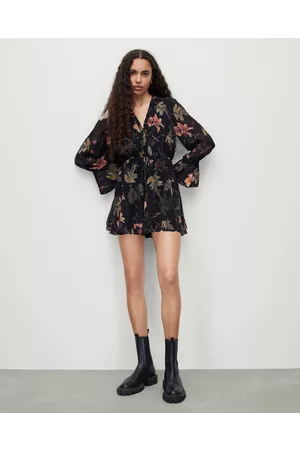 AllSaints Women Printed Dresses - Daria Viviana Floral Playsuit