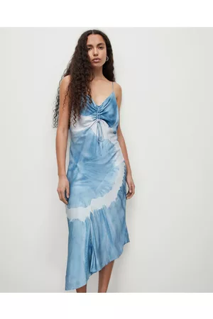 AllSaints Women Midi Dresses - Alexia Silk Blend Mariana Midi Dress