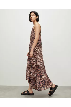 AllSaints Women Graduation Dresses - Essie Evita Leopard Print Maxi Dress