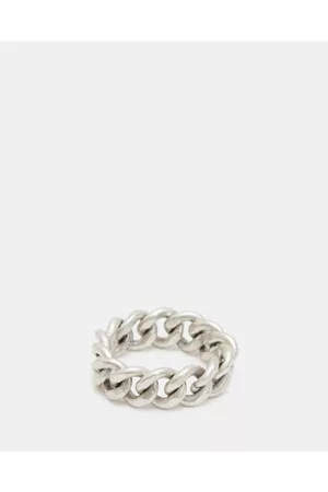 AllSaints Men Rings - Colt Curb Sterling Silver Ring