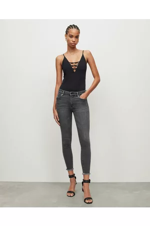 AllSaints Women Skinny Jeans - Miller Mid-Rise Stretch Push Up Skinny Jeans