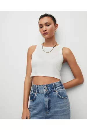 AllSaints Women Tank Tops - Rina Cropped Sleeveless Tank Top