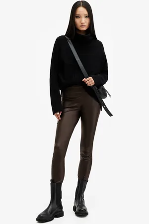 AllSaints Cora High-Rise Leather Leggings