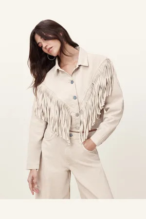 AllSaints Marlene Fringed Denim Jacket