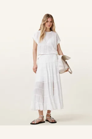 AllSaints Eva Tiered Midi Skirt
