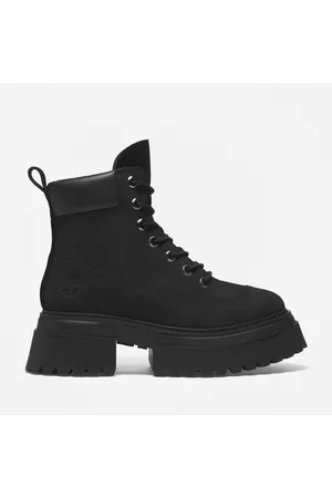 Timberland Sky Nubuck Leather Platform Boots - UK 3