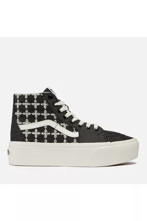 Vans Women Tapered Jeans - Mix Sk8-Hi Tapered Stackform Embroidered Denim Trainers