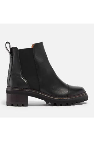 See by Chloé Mallory Leather Chelsea Boots - UK 3