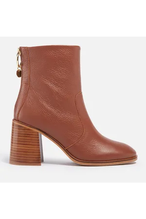 See by Chloé Aryel Leather Heeled Boots - UK 4