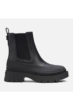 Coach Jayla Leather Chelsea Boots - UK 3