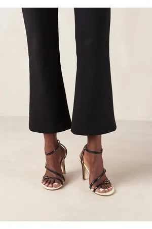 ALOHAS Alyssa Bicolor Cream Leather Sandals
