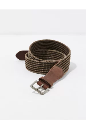 American Eagle Outfitters O Webbed Leather Belt Men's 28