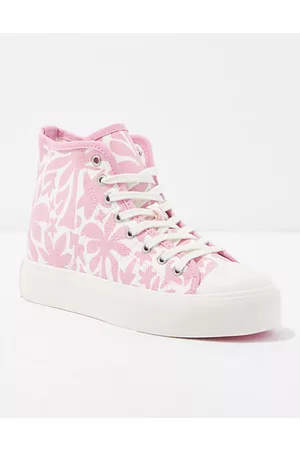 American Eagle Outfitters Women Canvas Sneakers - Canvas Platform High-Top Sneaker Women's 5