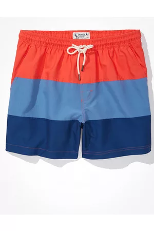 American Eagle Outfitters Men Swim Shorts - 5.5 Color-Block Swim Trunk Men's XS