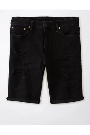 American eagle AirFlex+ Ripped Denim Short Black