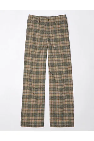 American Eagle Outfitters, Pants & Jumpsuits, Ae Super High Waisted Plaid Flare  Pants