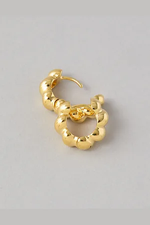 American Eagle Outfitters O Keepers Collection 14K -Plated Twisted Hoop Earrings Women