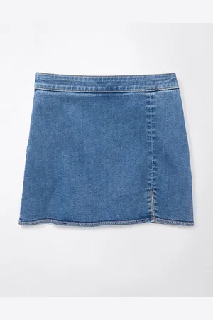 American Eagle Outfitters Next Level High-Waisted Denim Skort Women