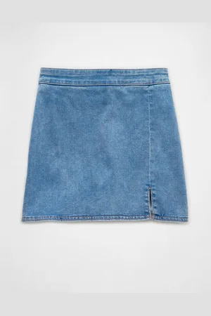 American Eagle Outfitters Next Level High-Waisted Denim Skort Women