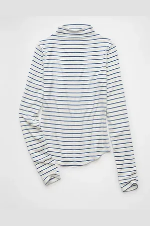 American Eagle Outfitters Soft Sexy Long-Sleeve Mock Neck T-Shirt Women