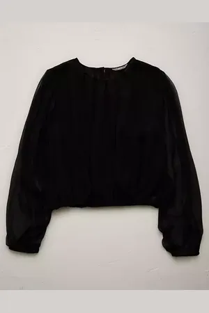 American Eagle Outfitters 77 Premium Silk Bubble Blouse NULL XS