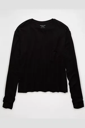 American Eagle Outfitters Soft Sexy Long-Sleeve Pocket T-Shirt Women