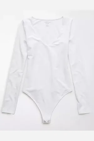 American Eagle Outfitters Long-Sleeve V-Neck Bodysuit Women