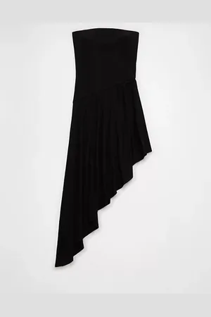 American Eagle Outfitters Asymmetric Hem Tube Top Maxi Dress Women