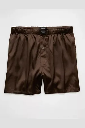 American Eagle Outfitters O Mens Solid Satin Pocket Boxer Short Men