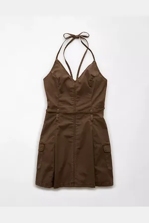 American Eagle Outfitters Halter Cargo Mini Dress Women