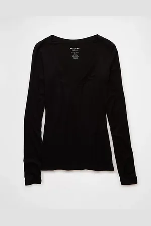 American Eagle Outfitters Soft Sexy Long-Sleeve V-Neck T-Shirt Women