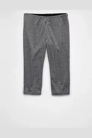 American Eagle Outfitters Stretch Low-Rise Gingham Capri Pant Women