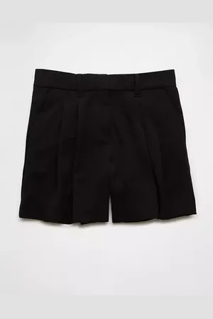 American Eagle Outfitters Stretch High-Waisted Pleated 6 Trouser Short Women