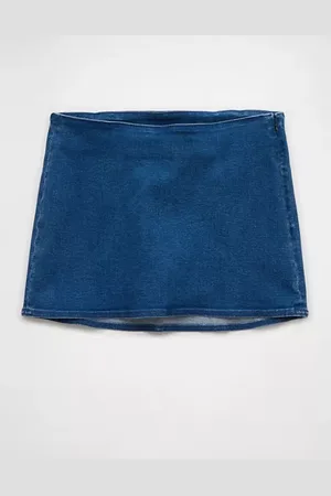 American Eagle Outfitters Next Level Low-Rise Denim Micro Skort Women