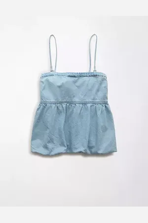 American Eagle Outfitters Denim Bubble Tube Top Women